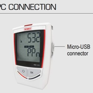 Thiết bị ghi nhiệt độ, độ ẩm, áp suất khí quyển, khí CO2 KIMO KCC320 11 Thiết bị ghi nhiệt độ, độ ẩm, áp suất khí quyển, khí CO2 KIMO KCC320