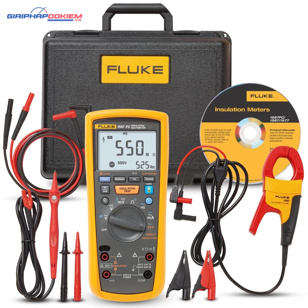 Thiết bị đo vạn năng, điện trở cách điện Fluke 1587 FC 16 Thiết bị đo vạn năng, điện trở cách điện Fluke 1587 FC