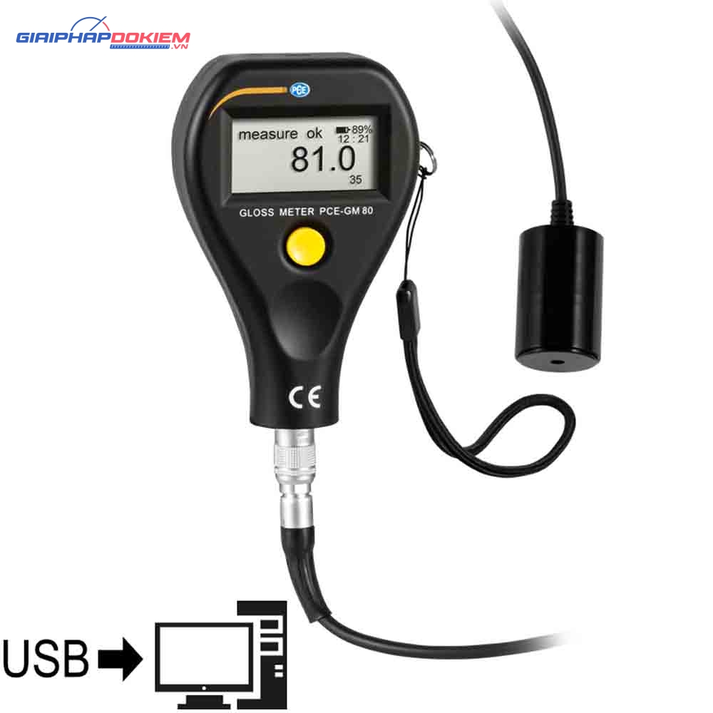 Máy đo độ bóng PCE PCE-GM 80-ICA bao gồm Giấy chứng nhận hiệu chuẩn ISO 9 Máy đo độ bóng PCE PCE-GM 80-ICA bao gồm Giấy chứng nhận hiệu chuẩn ISO