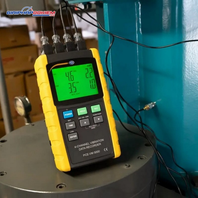 Máy đo gia tốc PCE PCE-VM 5000-KIT-ICA bao gồm Giấy chứng nhận hiệu chuẩn ISO 13 Máy đo gia tốc PCE PCE-VM 5000-KIT-ICA bao gồm Giấy chứng nhận hiệu chuẩn ISO