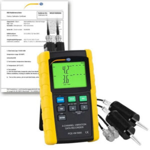 Máy đo gia tốc PCE PCE-VM 5000-KIT-ICA bao gồm Giấy chứng nhận hiệu chuẩn ISO