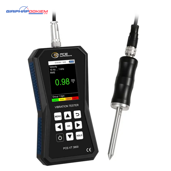Máy đo gia tốc PCE PCE-VT 3800S-ICA bao gồm Chứng nhận hiệu chuẩn ISO 13 Máy đo gia tốc PCE PCE-VT 3800S-ICA bao gồm Chứng nhận hiệu chuẩn ISO