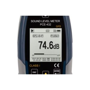 Máy đo độ ồn SPL ghi dữ liệu loại 1 có GPS PCE PCE-432