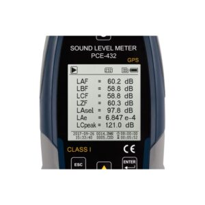 Máy đo độ ồn SPL ghi dữ liệu loại 1 có GPS PCE PCE-432