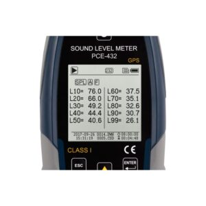 Máy đo độ ồn SPL ghi dữ liệu loại 1 có GPS PCE PCE-432 34 Máy đo độ ồn SPL ghi dữ liệu loại 1 có GPS PCE PCE-432