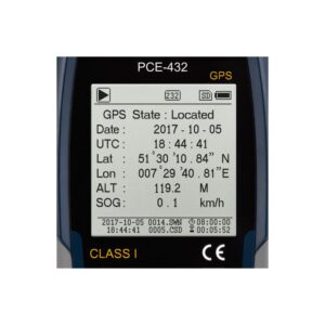 Máy đo độ ồn SPL ghi dữ liệu loại 1 có GPS PCE PCE-432 28 Máy đo độ ồn SPL ghi dữ liệu loại 1 có GPS PCE PCE-432