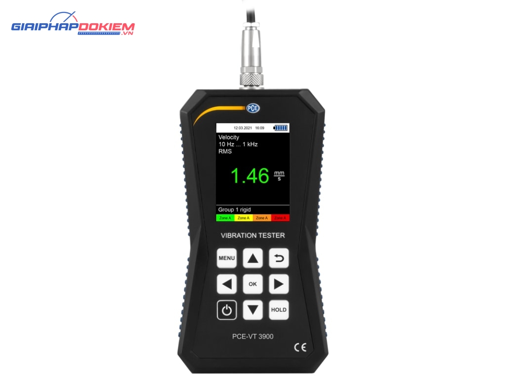 Máy đo gia tốc PCE PCE-VT 3900-ICA bao gồm Chứng nhận hiệu chuẩn ISO 19 Máy đo gia tốc PCE PCE-VT 3900-ICA bao gồm Chứng nhận hiệu chuẩn ISO