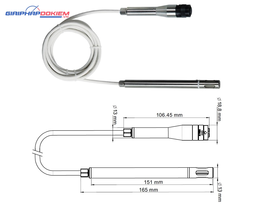 Đầu đo nhiệt độ độ ẩm KIMO SHDI-150 5 Đầu đo nhiệt độ độ ẩm KIMO SHDI-150