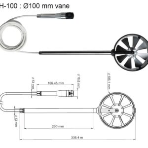 Đầu đo tốc độ gió, lưu lượng gió và nhiệt độ môi trường KIMO SVH-100