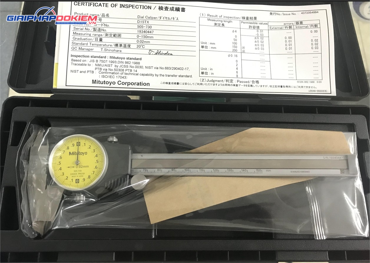 Thước cặp đồng hồ Mitutoyo 505-745 (0-300mm/0.02mm) 6 Thước cặp đồng hồ Mitutoyo 505-745 (0-300mm/0.02mm)