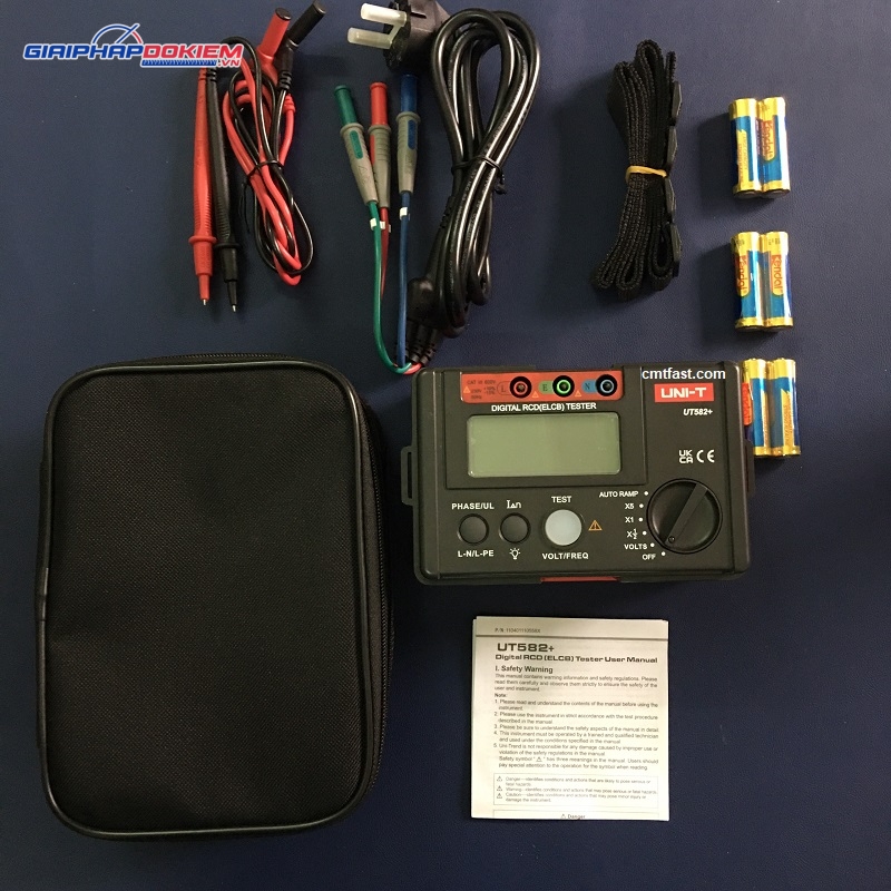 Thiết bị kiểm tra dòng rò RCD UNI-T UT582+ 9 Thiết bị kiểm tra dòng rò RCD UNI-T UT582+