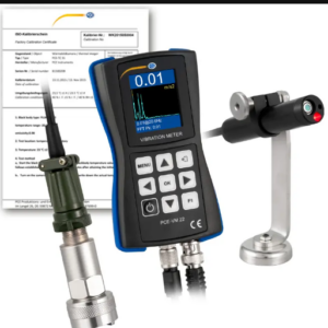 Máy đo gia tốc PCE PCE-VM 22-ICA bao gồm Giấy chứng nhận hiệu chuẩn ISO