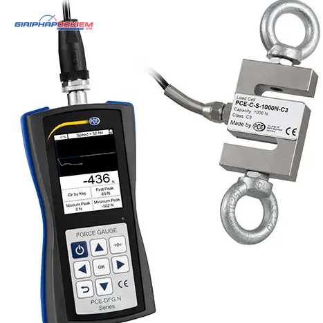Máy đo lực PCE PCE-DFG N 1K-ICA bao gồm Giấy chứng nhận hiệu chuẩn ISO 12 Máy đo lực PCE PCE-DFG N 1K-ICA bao gồm Giấy chứng nhận hiệu chuẩn ISO