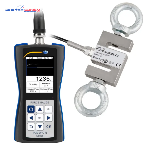 Máy đo lực PCE PCE-DFG N 2.5K-ICA bao gồm Giấy chứng nhận hiệu chuẩn ISO 11 Máy đo lực PCE PCE-DFG N 2.5K-ICA bao gồm Giấy chứng nhận hiệu chuẩn ISO