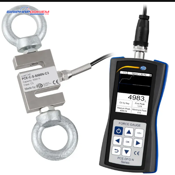 Máy đo lực PCE PCE-DFG N 5K-ICA bao gồm Giấy chứng nhận hiệu chuẩn ISO 14 Máy đo lực PCE PCE-DFG N 5K-ICA bao gồm Giấy chứng nhận hiệu chuẩn ISO
