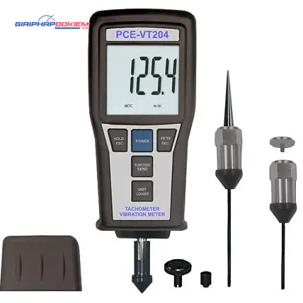 Máy đo gia tốc PCE PCE-VT 204-ICA bao gồm Giấy chứng nhận hiệu chuẩn ISO 9 Máy đo gia tốc PCE PCE-VT 204-ICA bao gồm Giấy chứng nhận hiệu chuẩn ISO