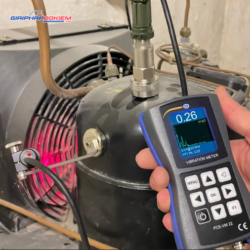 Máy đo gia tốc PCE PCE-VM 22-ICA bao gồm Giấy chứng nhận hiệu chuẩn ISO 14 Máy đo gia tốc PCE PCE-VM 22-ICA bao gồm Giấy chứng nhận hiệu chuẩn ISO