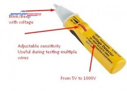 Bút thử điện áp thấp không tiếp xúc SEW LVD-17 (5V~1000V AC) 9 Bút thử điện áp thấp không tiếp xúc SEW LVD-17 (5V~1000V AC)