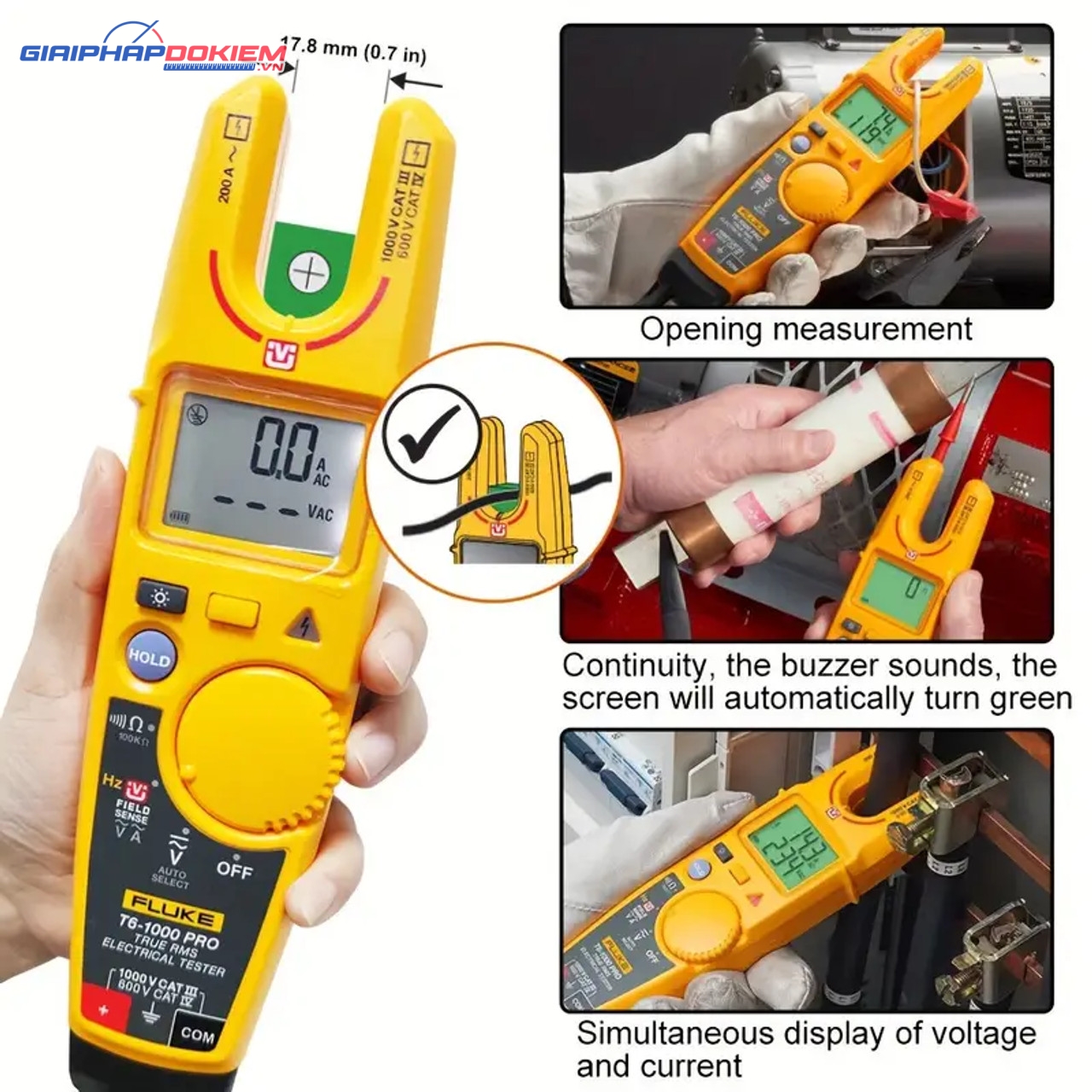 Ampe Kìm Đo Dòng AC Fluke T6-1000 PRO 33 Ampe Kìm Đo Dòng AC Fluke T6-1000 PRO
