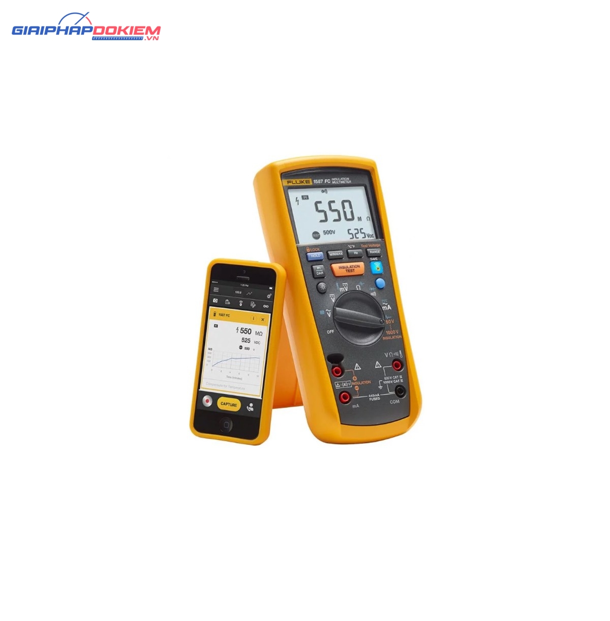Thiết bị đo vạn năng, điện trở cách điện Fluke 1587 FC 14 Thiết bị đo vạn năng, điện trở cách điện Fluke 1587 FC