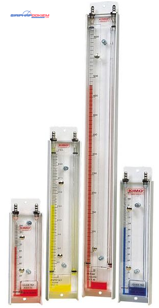 Áp kế chất lỏng chữ U, dạng đứng KIMO GF 1000 9 Áp kế chất lỏng chữ U, dạng đứng KIMO GF 1000