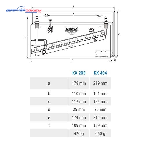 Áp kế chất lỏng dạng nghiêng KIMO KX 7 Áp kế chất lỏng dạng nghiêng KIMO KX