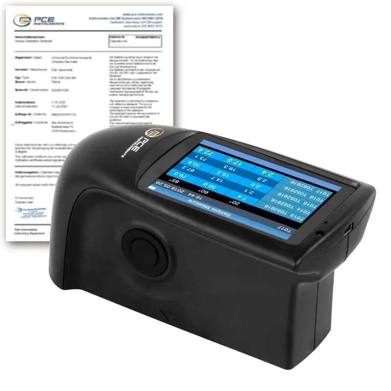 Máy đo độ bóng PCE PCE-PGM 100-ICA bao gồm chứng chỉ hiệu chuẩn ISO 18 PCE-PGM 100-ICA