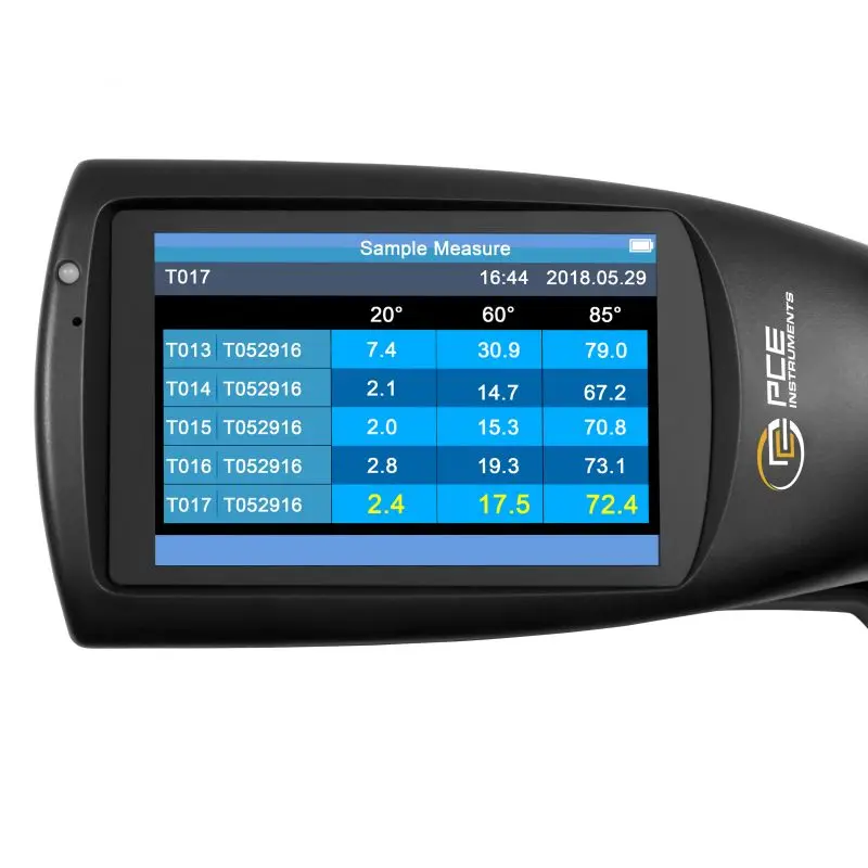 Máy đo độ bóng PCE PCE-PGM 100-ICA bao gồm chứng chỉ hiệu chuẩn ISO 8 Máy đo độ bóng PCE PCE-PGM 100-ICA bao gồm chứng chỉ hiệu chuẩn ISO