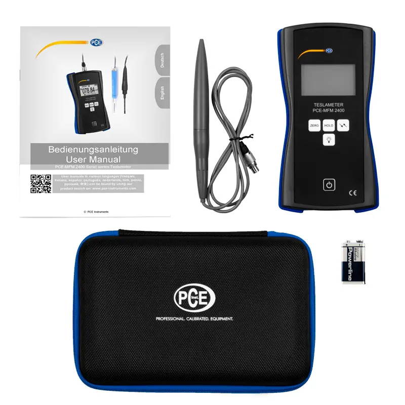 Máy đo Gauss độ chính xác cao PCE PCE-MFM 2400+ICA bao gồm Chứng nhận hiệu chuẩn ISO 19 Máy đo Gauss độ chính xác cao PCE PCE-MFM 2400+ICA bao gồm Chứng nhận hiệu chuẩn ISO