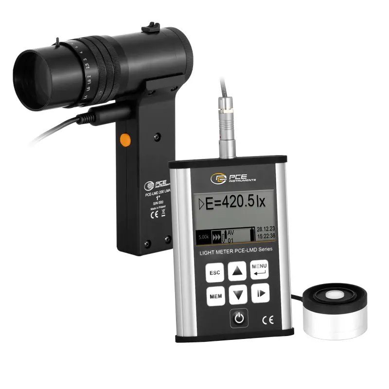 Máy đo ánh sáng PCE PCE-LMD 200-LD-KIT bao gồm phụ kiện độ sáng 24 PCE-LMD 200-LD-KIT