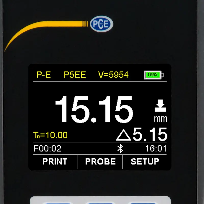 Máy đo độ dày PCE PCE-TG 300-P5EE-ICA bao gồm chứng chỉ hiệu chuẩn ISO 10 Máy đo độ dày PCE PCE-TG 300-P5EE-ICA bao gồm chứng chỉ hiệu chuẩn ISO