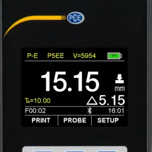 Máy đo độ dày PCE PCE-TG 300-NO7-ICA bao gồm chứng chỉ hiệu chuẩn ISO 16 Máy đo độ dày PCE PCE-TG 300-NO7-ICA bao gồm chứng chỉ hiệu chuẩn ISO