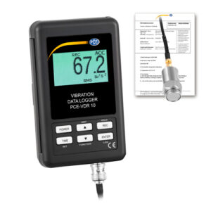 Máy đo gia tốc PCE PCE-VDR 10-ICA bao gồm Giấy chứng nhận hiệu chuẩn ISO