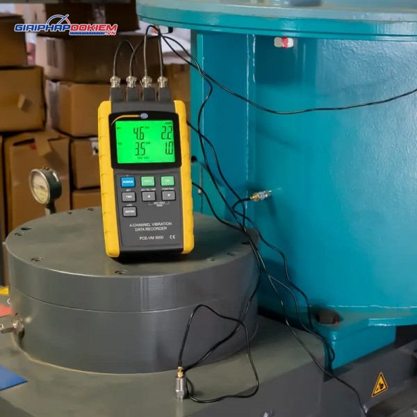 Máy đo gia tốc PCE PCE-VM 5000-ICA Bao gồm Chứng nhận hiệu chuẩn ISO 12 Máy đo gia tốc PCE PCE-VM 5000-ICA Bao gồm Chứng nhận hiệu chuẩn ISO