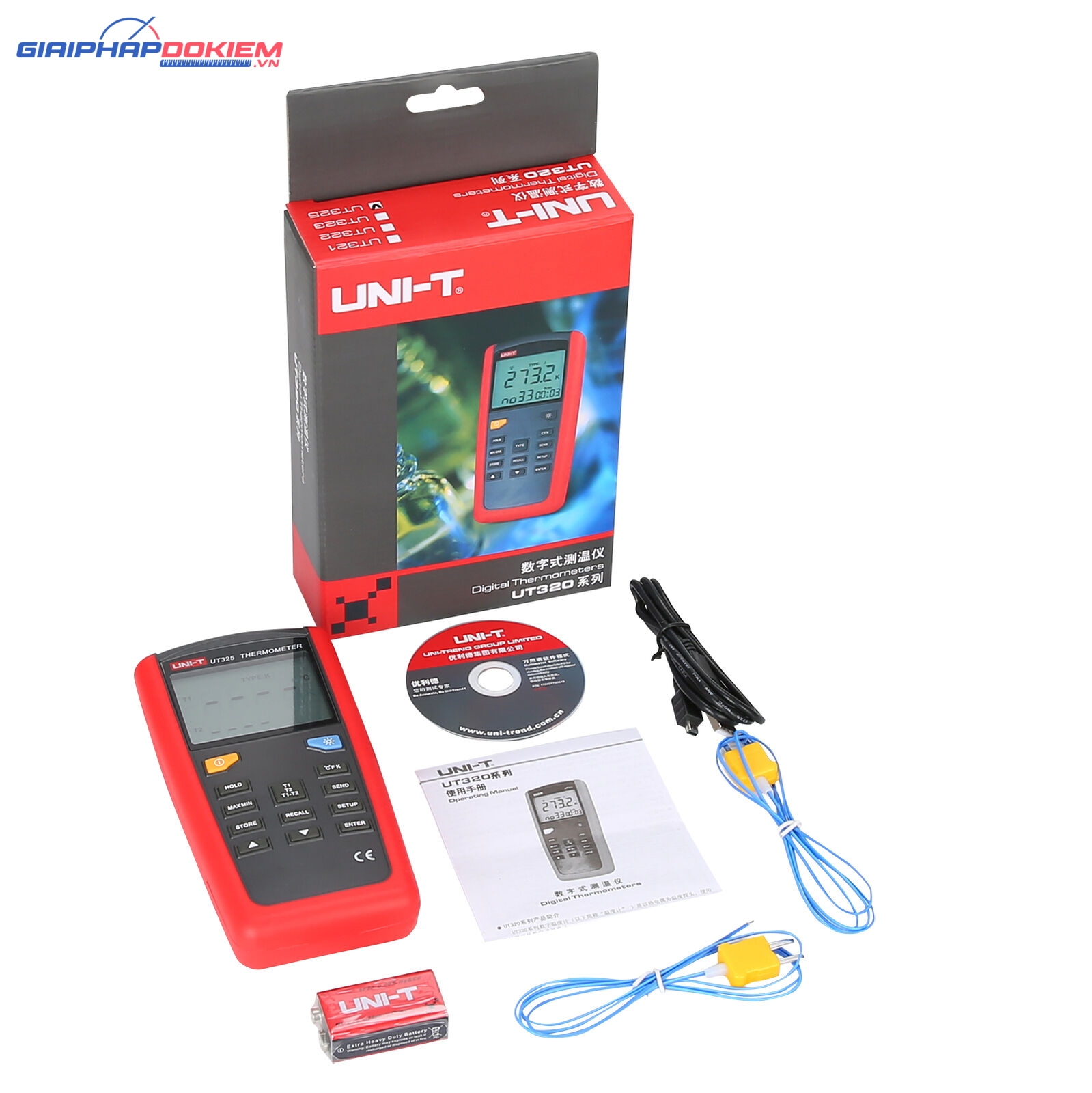 Thiết bị đo nhiệt độ tiếp xúc 2 kênh UNI-T UT325 12 Thiết bị đo nhiệt độ tiếp xúc 2 kênh UNI-T UT325