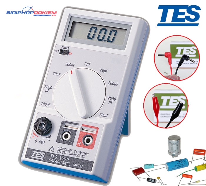 Đồng hồ đo điện dung TES 1500 17 Đồng hồ đo điện dung TES 1500