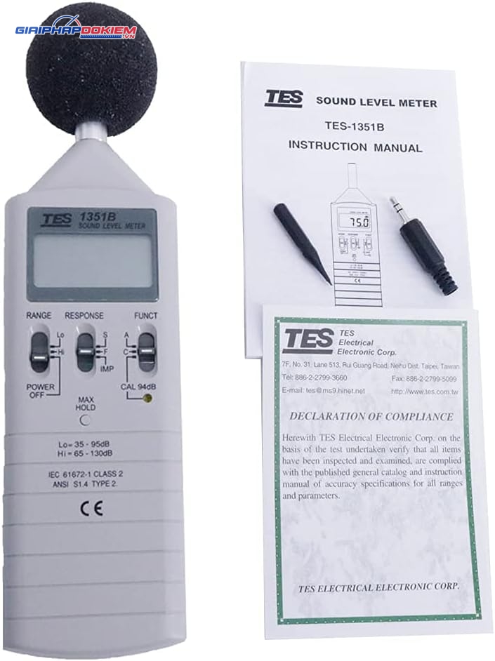 Máy đo độ ồn TES 1351B 14 Máy đo độ ồn TES 1351B