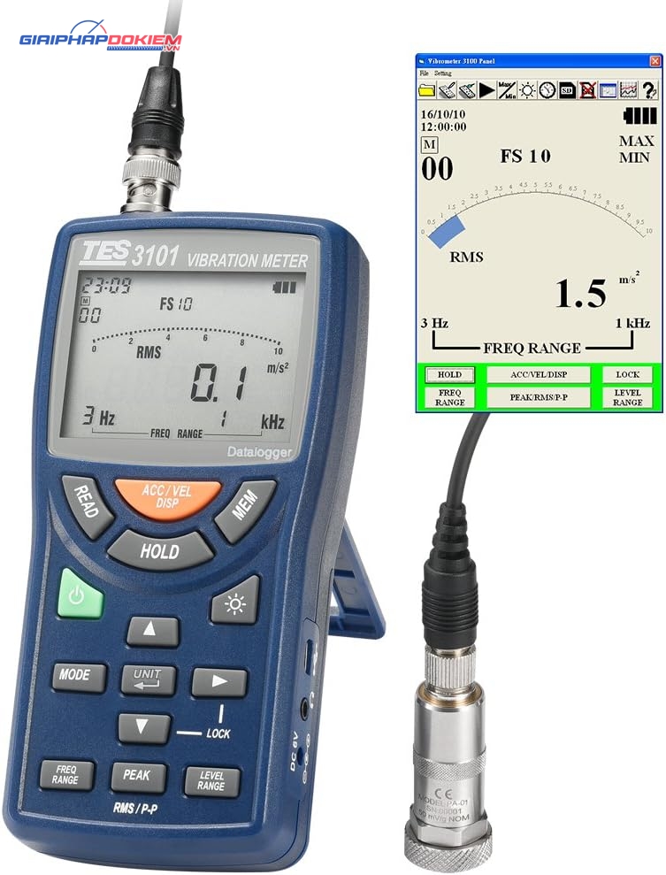 Máy đo độ rung TES 3101 12 Máy đo độ rung TES 3101