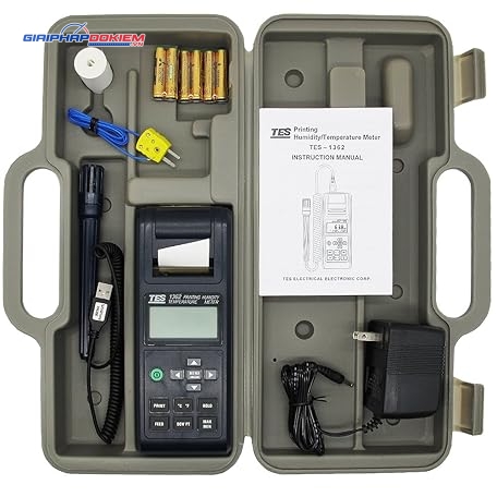 Máy đo nhiệt độ độ ẩm tích hợp máy in TES 1362 11 Máy đo nhiệt độ độ ẩm tích hợp máy in TES 1362