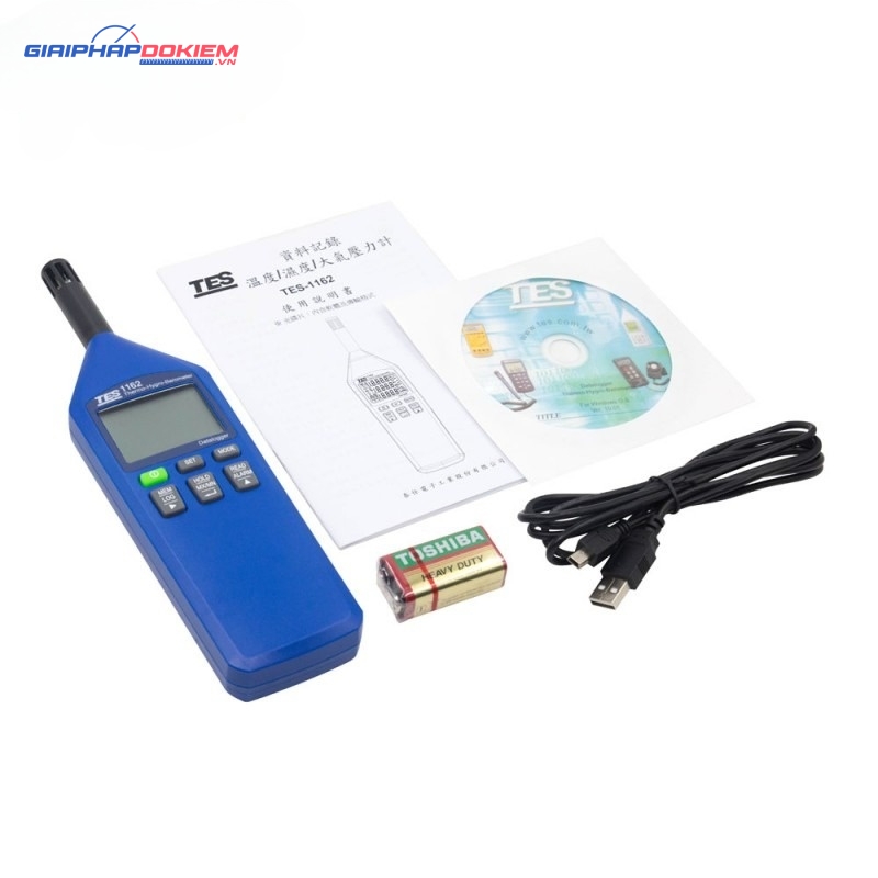 Máy đo nhiệt độ, độ ẩm, áp suất TES 1162 7 Máy đo nhiệt độ, độ ẩm, áp suất TES 1162