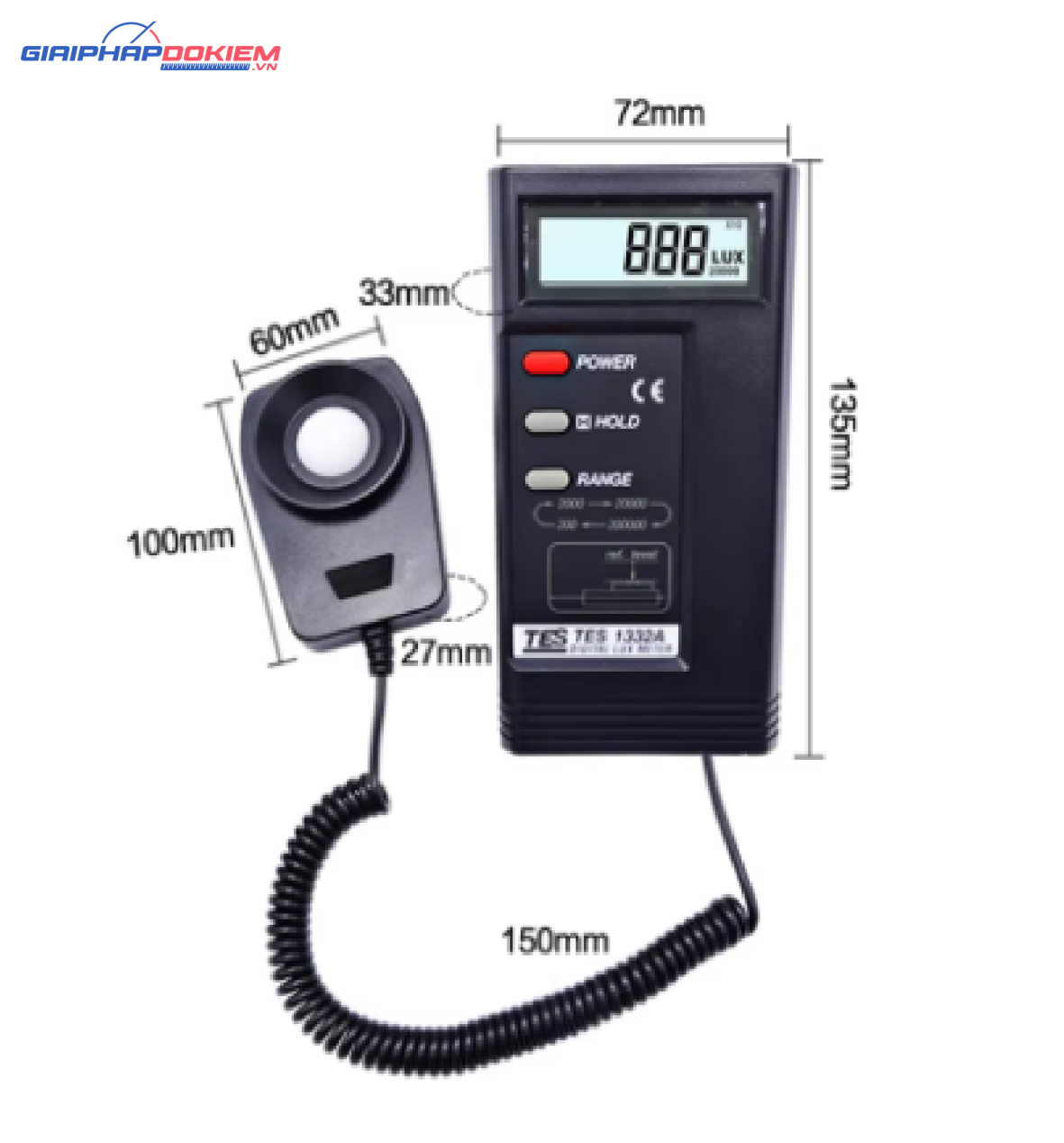 Máy đo cường độ ánh sáng TES 1332A 10 Máy đo cường độ ánh sáng TES 1332A