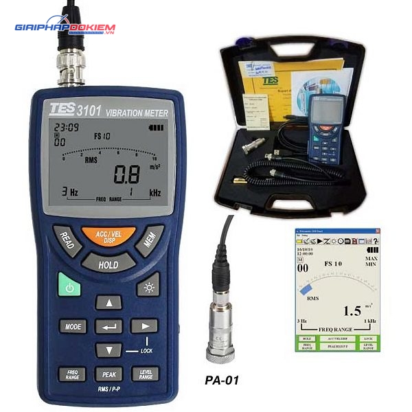 Máy đo độ rung TES 3101 9 Máy đo độ rung TES 3101