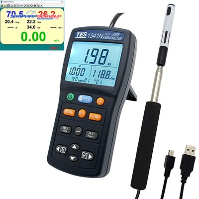 Máy đo tốc độ gió TES 1341N 16 Máy đo tốc độ gió TES 1341N