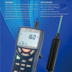 Máy đo từ trường AC/DC TES 3196 15 Máy đo từ trường AC/DC TES 3196