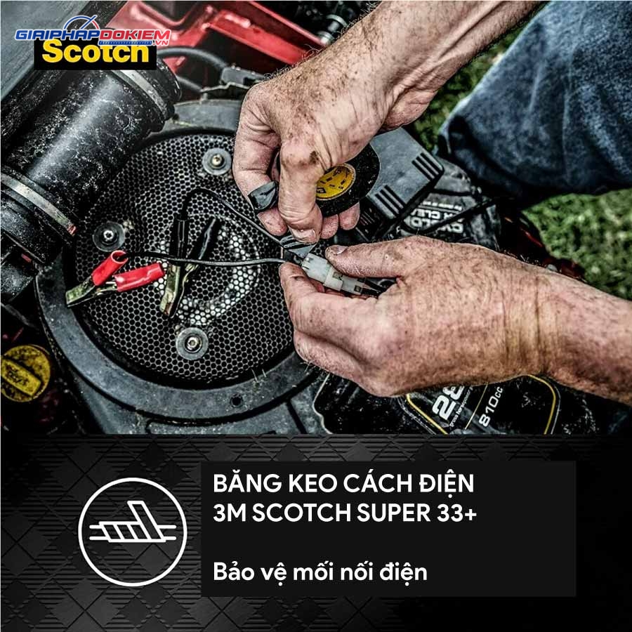 Băng keo cách điện vinyl 3M Scotch Super 33+ 3 Băng keo cách điện vinyl 3M Scotch Super 33+