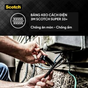 Băng keo cách điện vinyl 3M Scotch Super 33+ 6 Băng keo cách điện vinyl 3M Scotch Super 33+