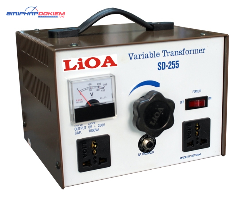 Biến Áp Vô Cấp 1 Pha LiOA SD-255 Biến Áp Vô Cấp 1 Pha LiOA SD-255