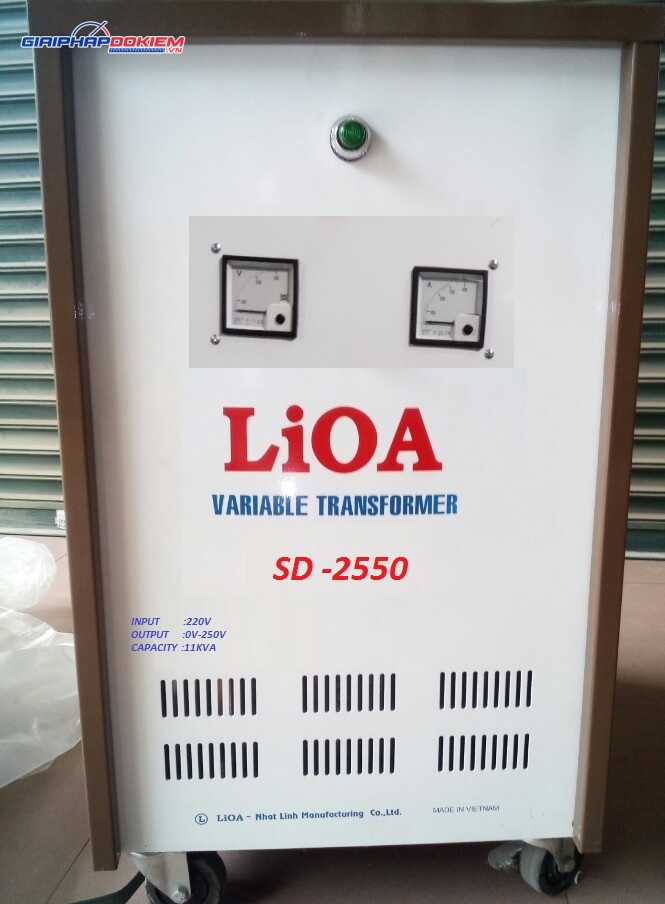 Biến Áp Vô Cấp 1 Pha LiOA SD-2550 3 Biến Áp Vô Cấp 1 Pha LiOA SD-2550