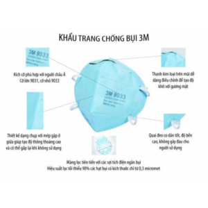 Khẩu trang chống bụi 3M 9033 5 Khẩu trang chống bụi 3M 9033