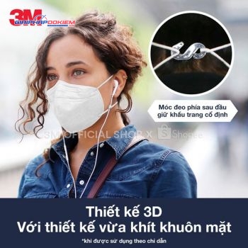 Khẩu trang KF94 3M 9013 Hiệu Suất Lọc 94% Khẩu trang KF94 3M 9013 Hiệu Suất Lọc 94%
